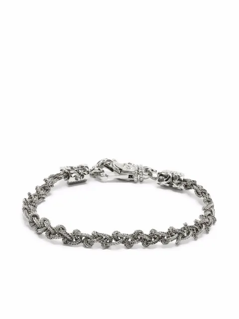 Emanuele Bicocchi braided knot bracelet Silver NDB3