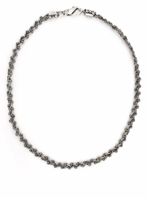 Emanuele Bicocchi braided knot necklace Silver NDN2SILVER
