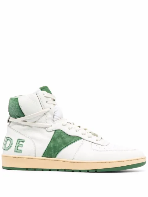 RHUDE Rhecess leather high-top sneakers White RHFW21FO26039433