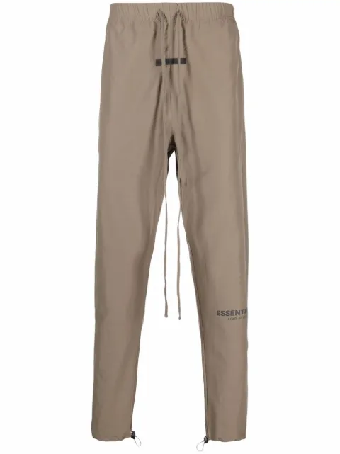 FEAR OF GOD ESSENTIALS logo print track pants Green 130SU212011F000F