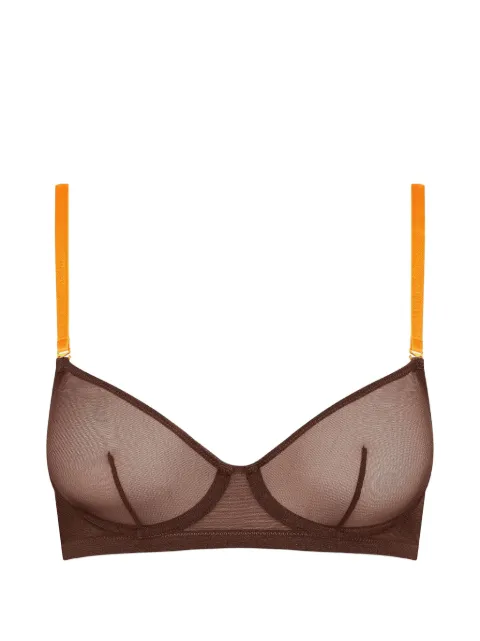 Maison Close Corps à Corps mesh underwired bra Brown 560270