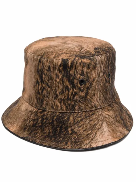 Burberry fur print bucket hat Neutrals 8044079