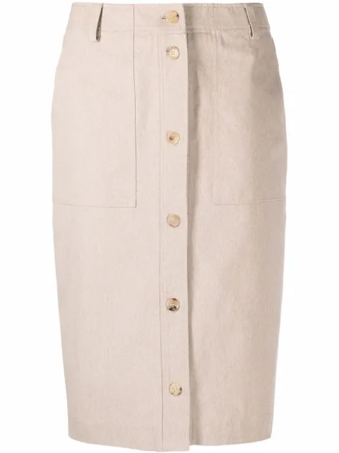 Moschino button-up midi skirt Neutrals J01205430