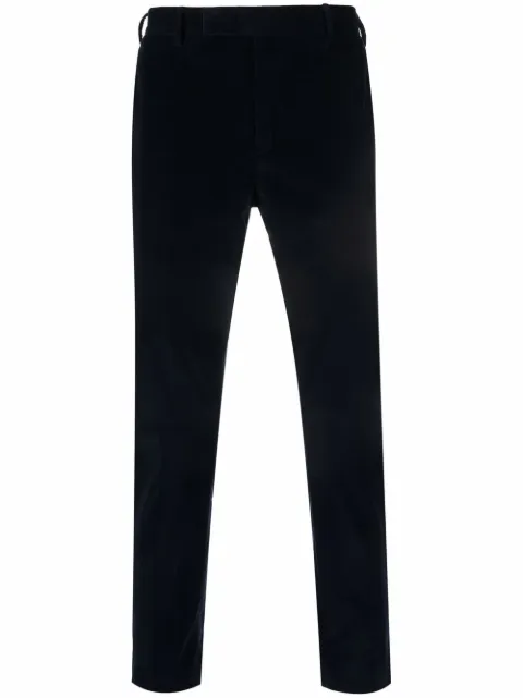 PT Torino slim-fit velvet trousers Blue COASX0Z00FWDPG81