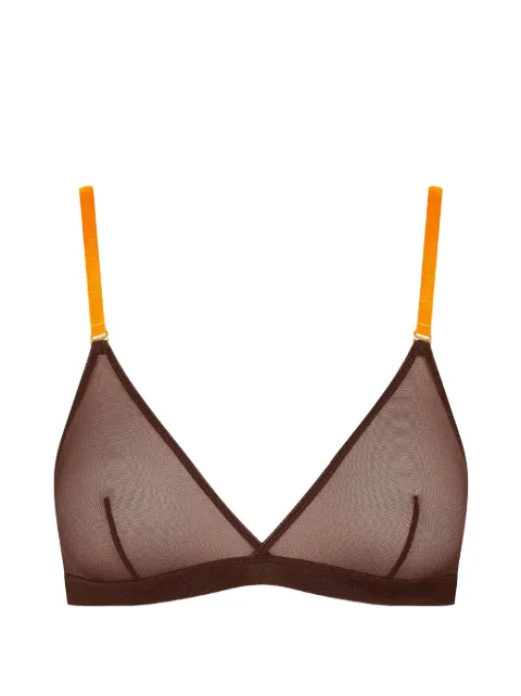 Maison Close Corps à Corps mesh triangle bra Brown 560279