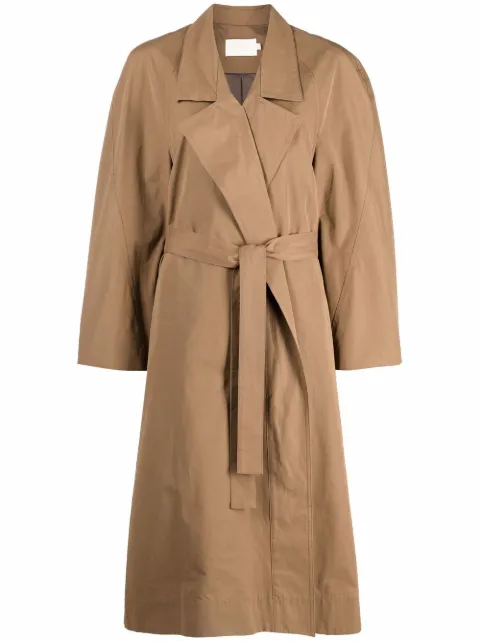 Low Classic belted single-breasted coat Brown LOW21FWCT01BR