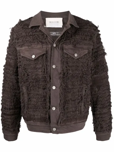 1017 ALYX 9SM embroidered button-down jacket Brown AZMOU0261FA01F21