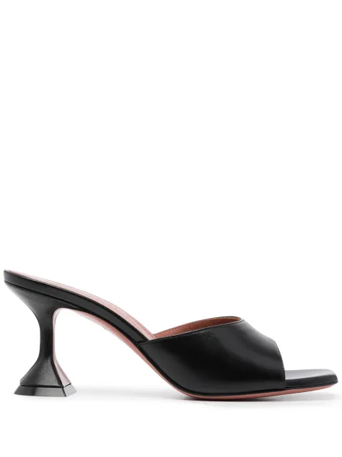 Amina Muaddi Lupita heeled sandals Black LUPITASLIPPER70NAPPA