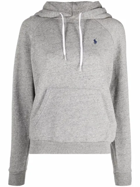 Polo Ralph Lauren embroidered-pony hoodie Grey 211794394003