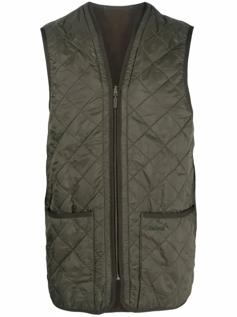 Barbour quilted zip-up gilet Green MLI0002