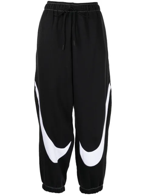 Nike Swoosh logo-print track trousers Black DD5582
