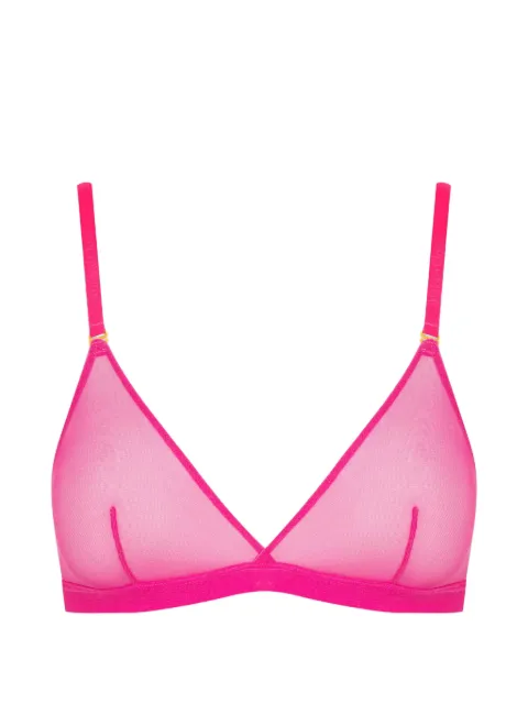 Maison Close Corps à Corps Neon sheer triangle bralette Pink 560143