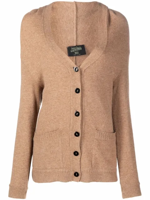 Jean Paul Gaultier Pre-Owned 1990s V-neck knitted cardigan Brown GAU280X