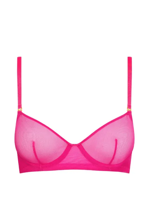 Maison Close Corps à Corps Neon sheer balconette bra Pink 560134