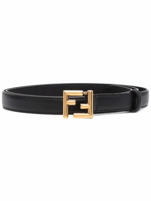 FENDI FF logo leather belt Black 8C0648AAIW