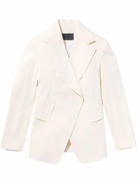 Proenza Schouler midweight linen blazer White R2222000AY143