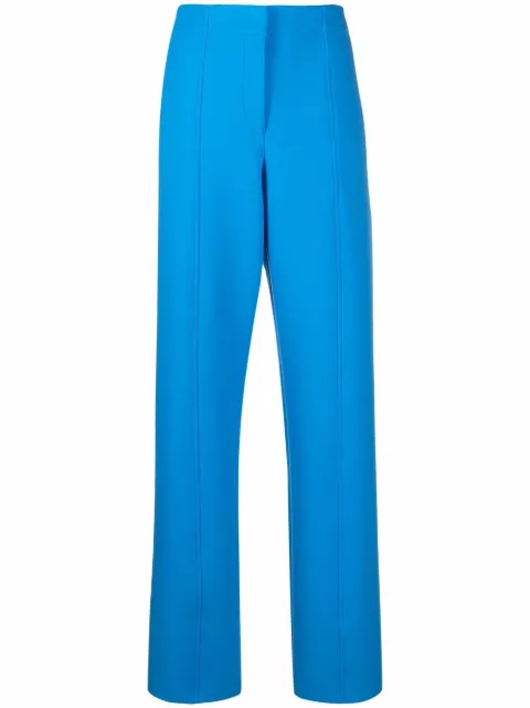 Ferragamo high-waisted straight-leg trousers Blue 749056