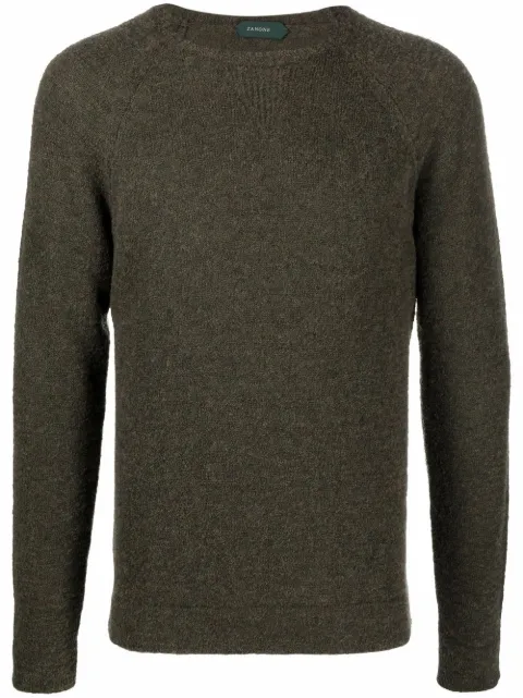 Zanone crew neck jumper Green 812483ZM225