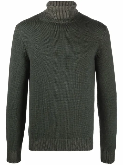 Dell'oglio roll-neck rib-trimmed jumper Green DV3MLWSC5RV