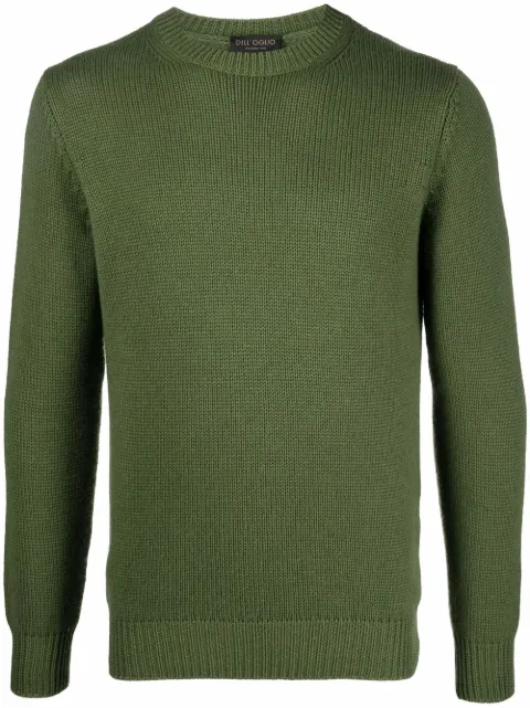 Dell'oglio rib-trimmed crew-neck jumper Green GC3MLWSC5RV