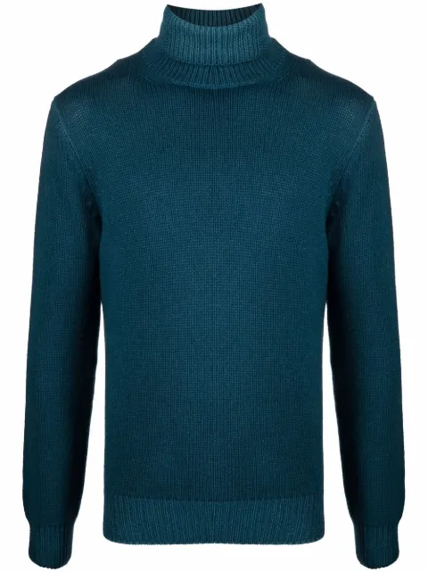 Dell'oglio roll-neck rib-trimmed jumper Blue DV3MLWSC5RV