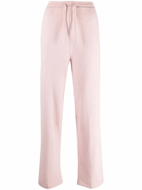 MARANT ÉTOILE straight-leg knitted trousers Pink PA198721A055E