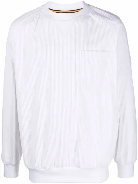 K-Way R&D ribbed crew neck sweatshirt White K4118VW