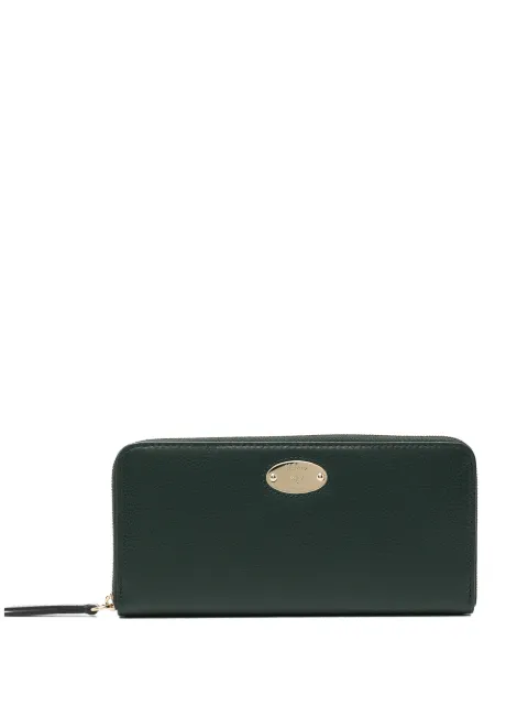 Mulberry logo-plaque zipped purse Green RL5676205