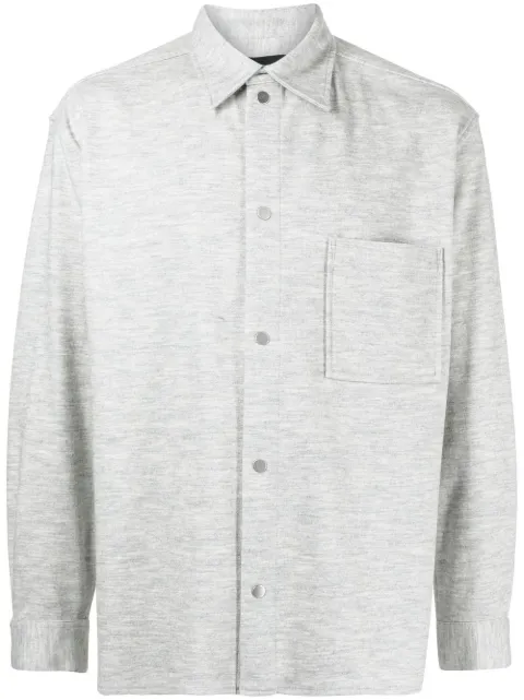 3.1 Phillip Lim point-collar flannel shirt Grey F2112174WFSM