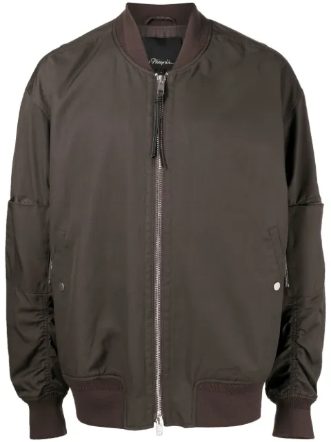 3.1 Phillip Lim zip-front bomber jacket Brown F2116004NTTM