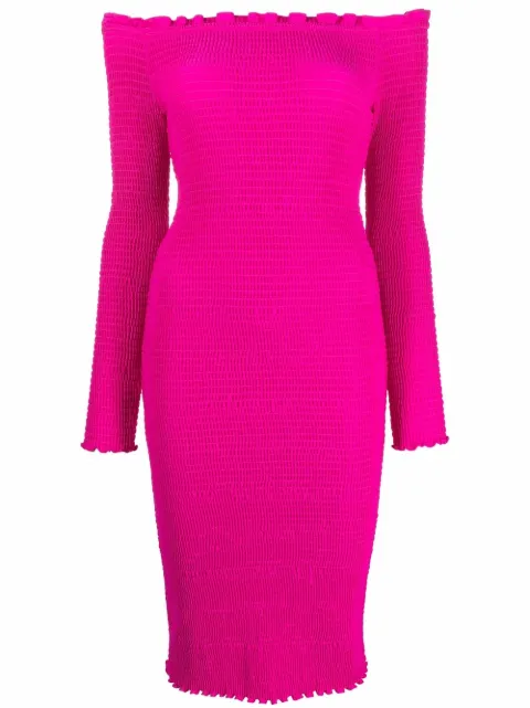 Balenciaga smocked mini dress Pink 646917TEK90