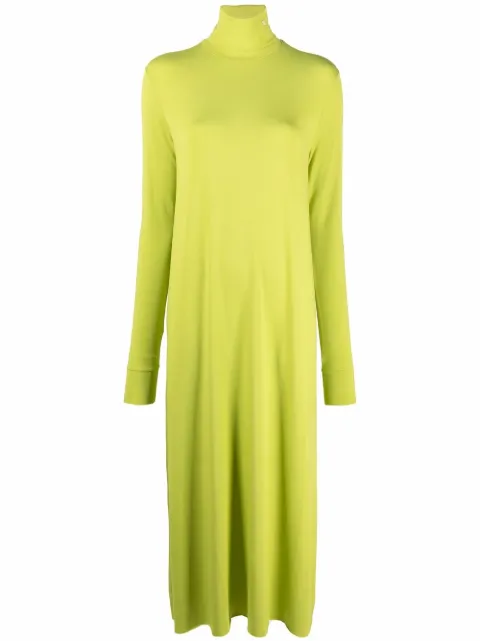 Raf Simons high-neck midi dress Green 212W459190160020