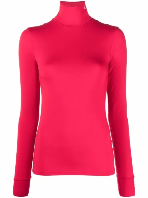Raf Simons roll-neck jersey top Red 212W150190163010