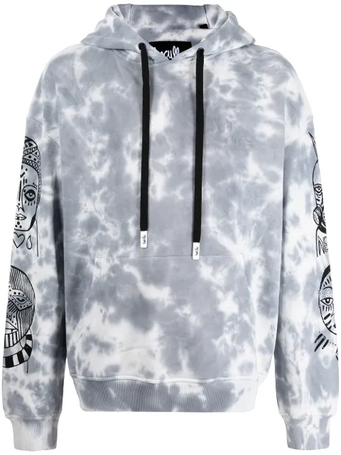 Haculla tie-dye hoodie Blue HA08BAKH04