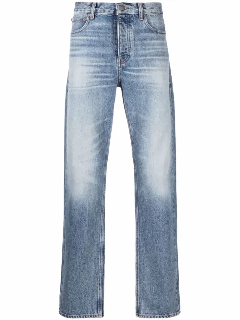 FRAME washed straight-leg jeans Blue LMWB0070