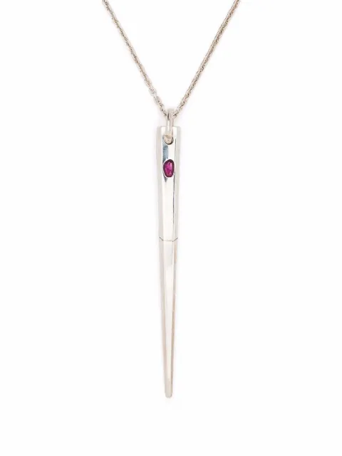 Parts of Four Big Spike pendant necklace Silver 9303PARUB