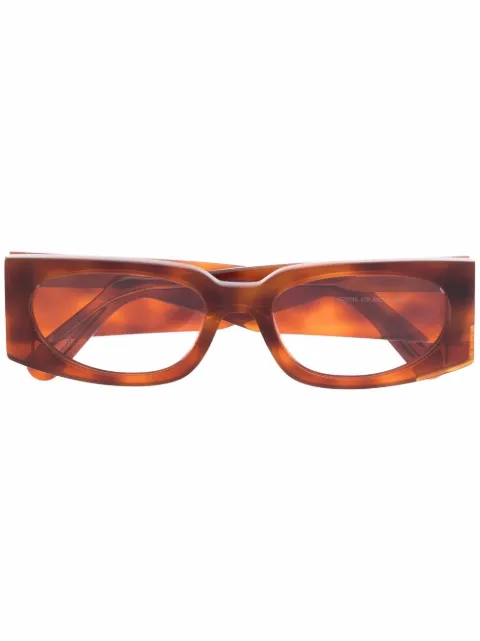 GCDS tortoiseshell rectangular-frame sunglasses Brown GD00165653S53S