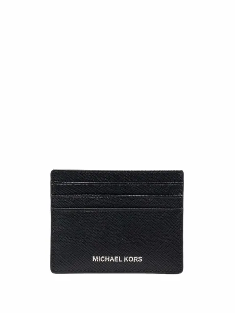 Michael Michael Kors logo-print leather card wallet Black 39F6LHRD2L001