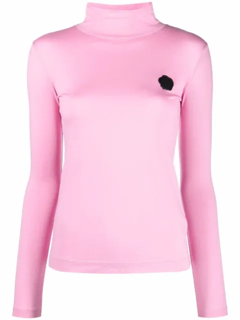 Viktor & Rolf signature seal turtleneck top Pink ELT005