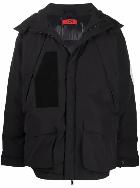 424 padded hooded coat Black 31424H105R216559