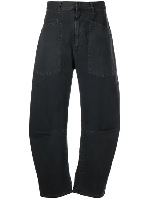 Nili Lotan curved-leg denim jeans Grey 10193W12CARBON
