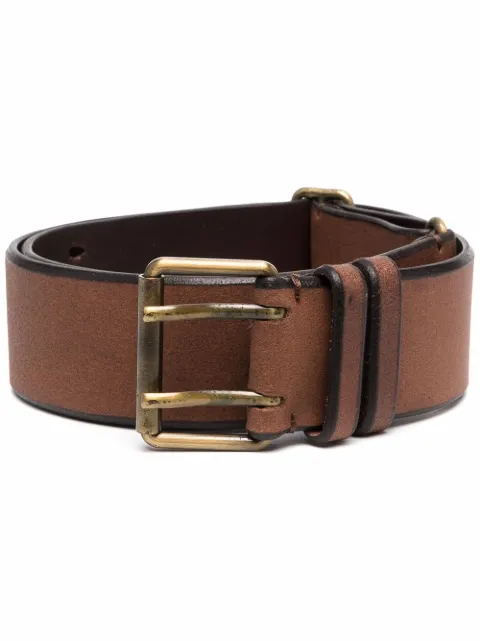 Gianfranco Ferré Pre-Owned 1990s double-pin buckled leather belt Brown GNFRA150G