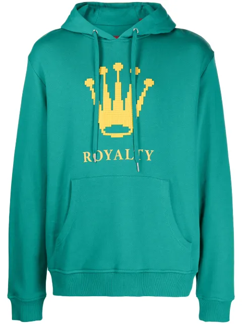 Mostly Heard Rarely Seen 8-Bit Crown graphic-print pullover hoodie Green MHEB02BBKH08