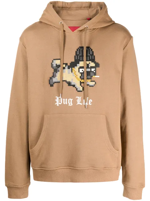 Mostly Heard Rarely Seen 8-Bit Pug Life pullover hoodie Brown MHEB02BBKH12
