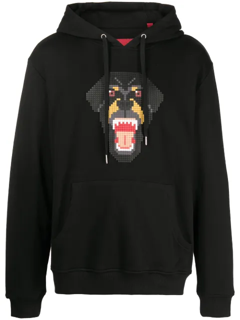 Mostly Heard Rarely Seen 8-Bit Rottweiler graphic-print pullover hoodie Black MHEB02BBKH10