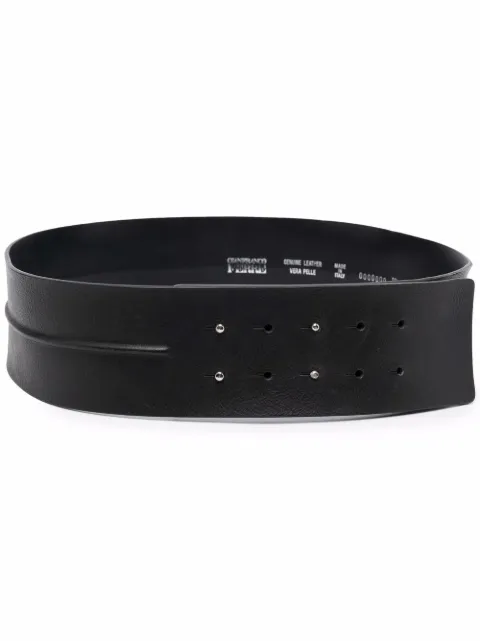Gianfranco Ferré Pre-Owned 1990s push-lock leather belt Black GNFRA150H