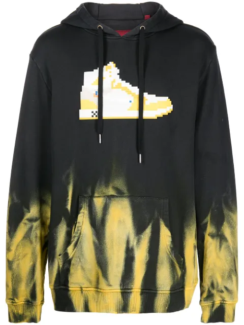 Mostly Heard Rarely Seen 8-Bit Canary tie-dye pullover hoodie Black MHEB02BBKH17