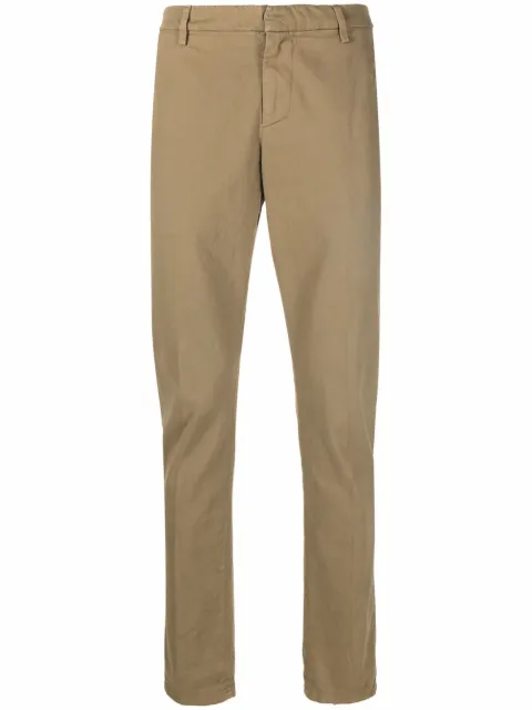 DONDUP jetted-pocket cotton chinos Neutrals UP235GSE043U