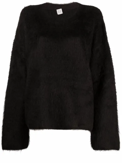TOTEME round neck textured jumper Black 214574757