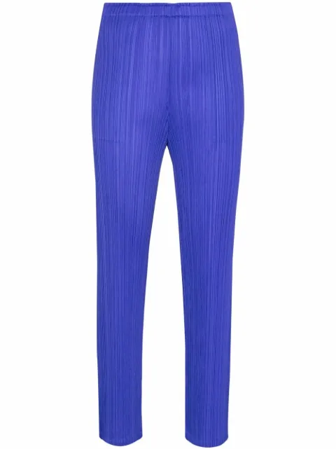 Pleats Please Issey Miyake Monthly Colours January plissé trousers Blue JF115
